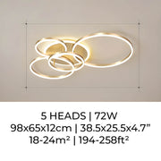 Linden Orbit Aluminum LED Ceiling Light — gallery image 14