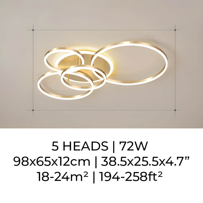 Linden Orbit Aluminum LED Ceiling Light — gallery image 14