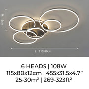 Linden Orbit Aluminum LED Ceiling Light — gallery image 16