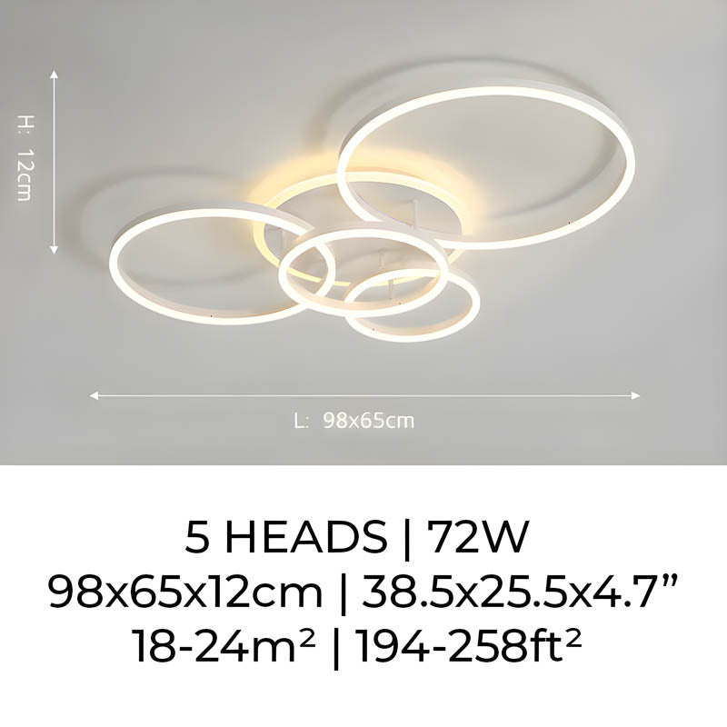 Linden Orbit Aluminum LED Ceiling Light — gallery image 15