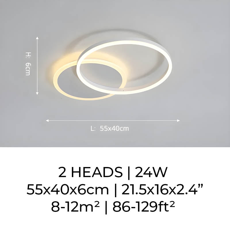 Linden Orbit Aluminum LED Ceiling Light — gallery image 9