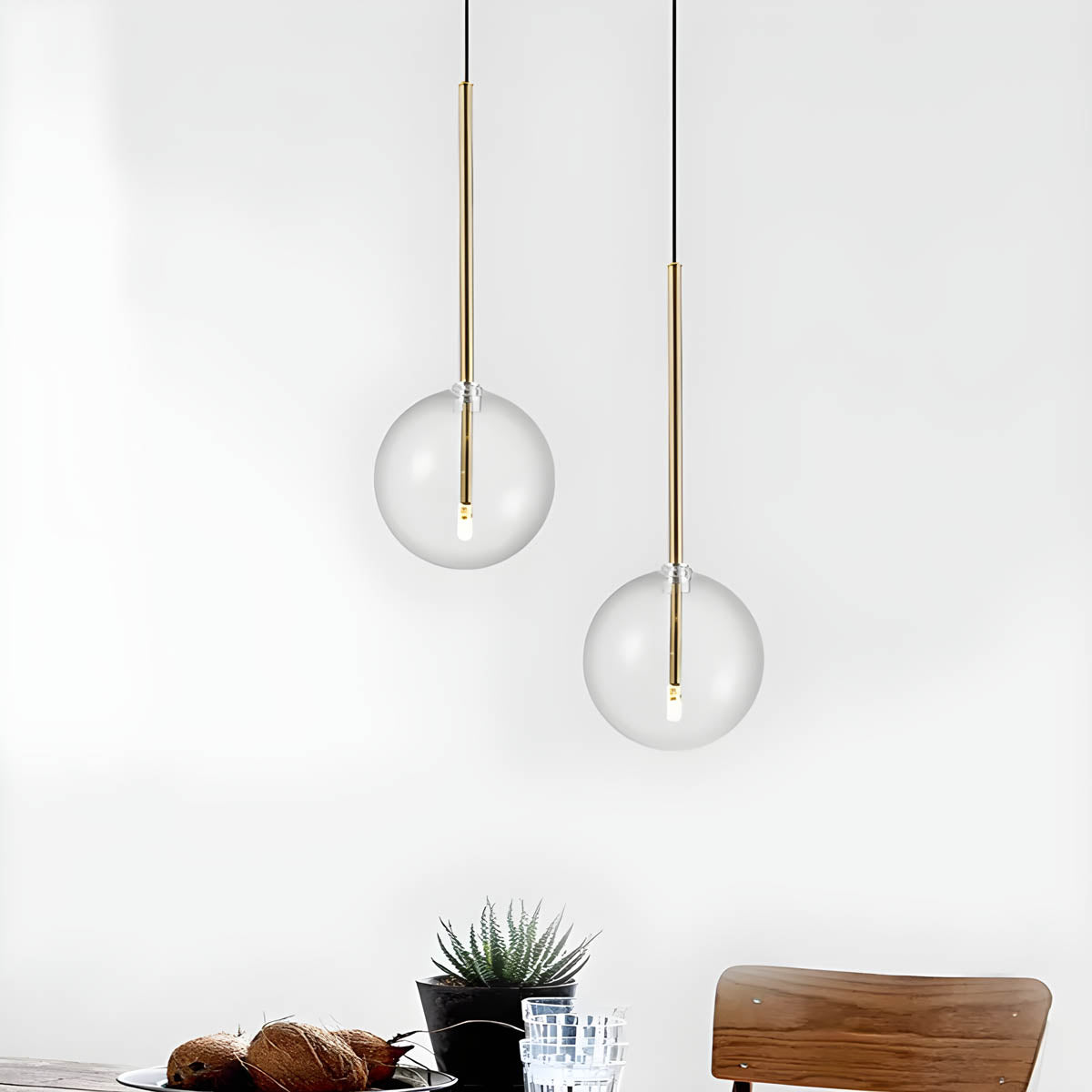 Cedar Drop Glass Globe Pendant Light — gallery image 5