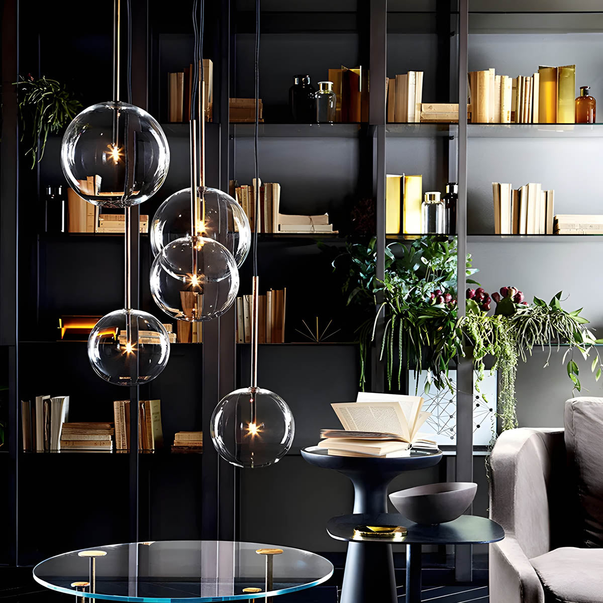 Cedar Drop Glass Globe Pendant Light — gallery image 4