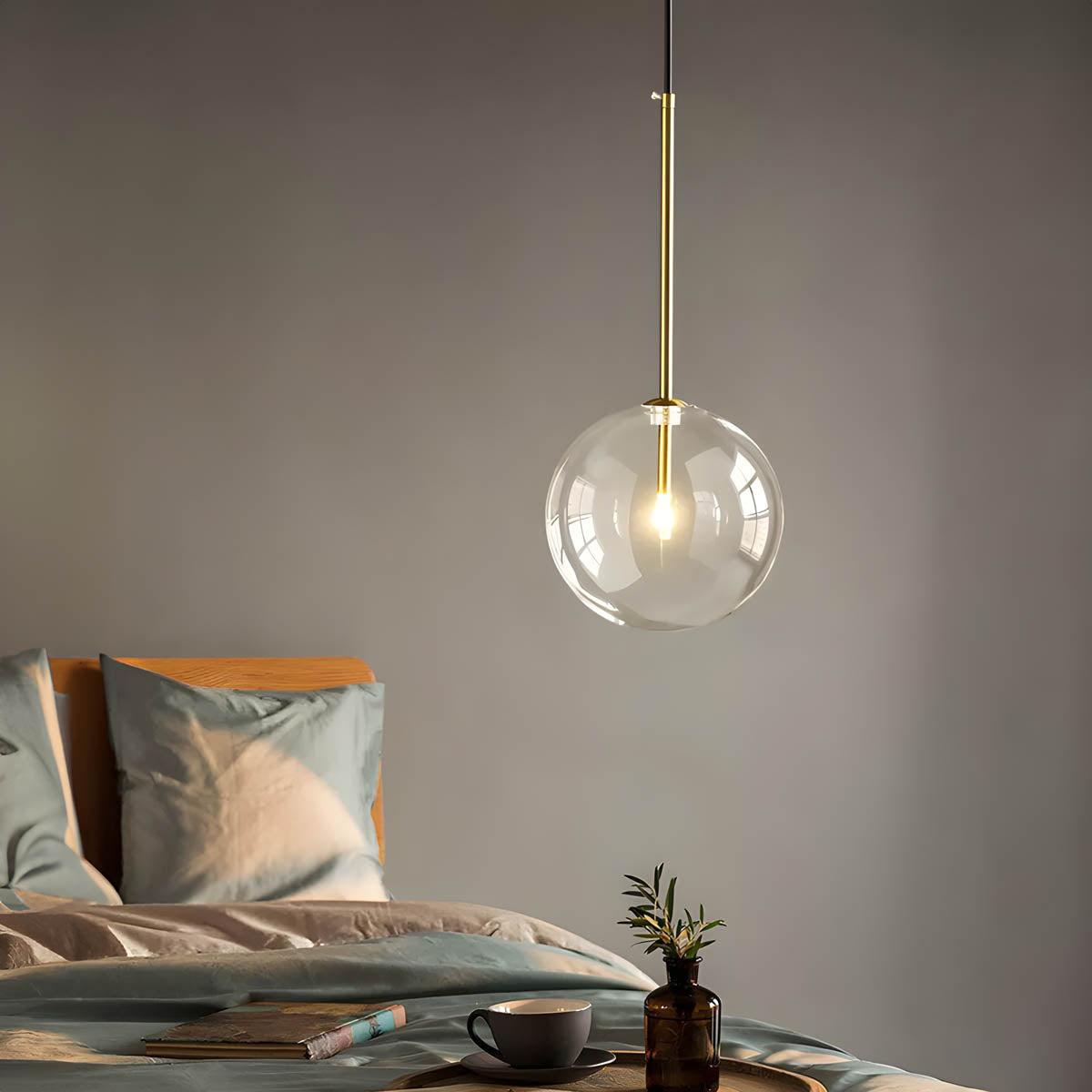 Cedar Drop Glass Globe Pendant Light — gallery image 12