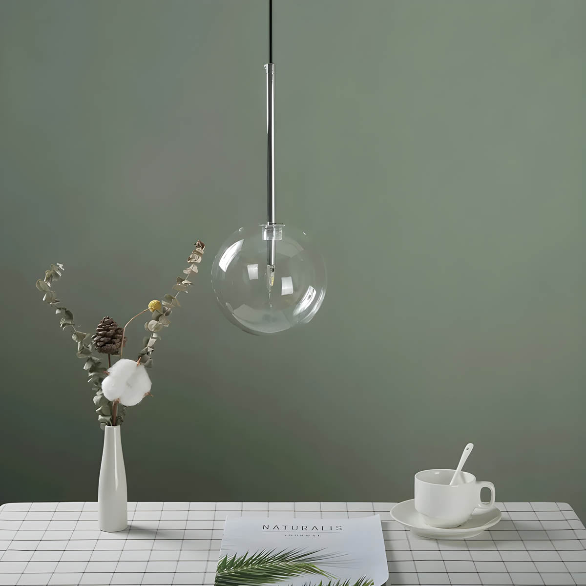 Cedar Drop Glass Globe Pendant Light — gallery image 13