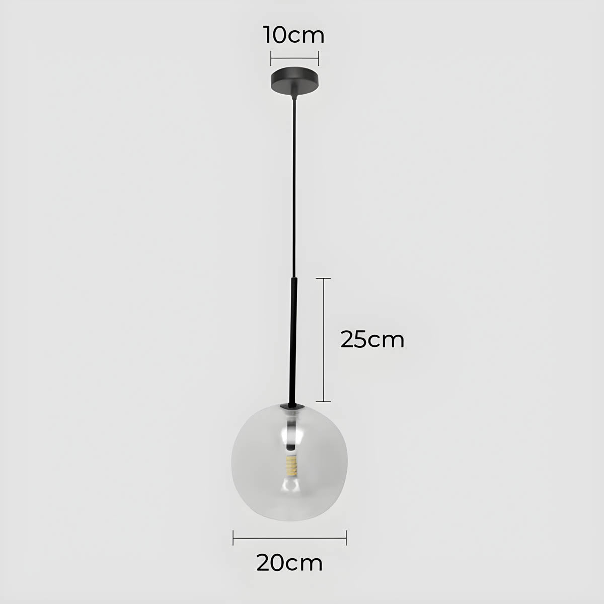 Cedar Drop Glass Globe Pendant Light — gallery image 16