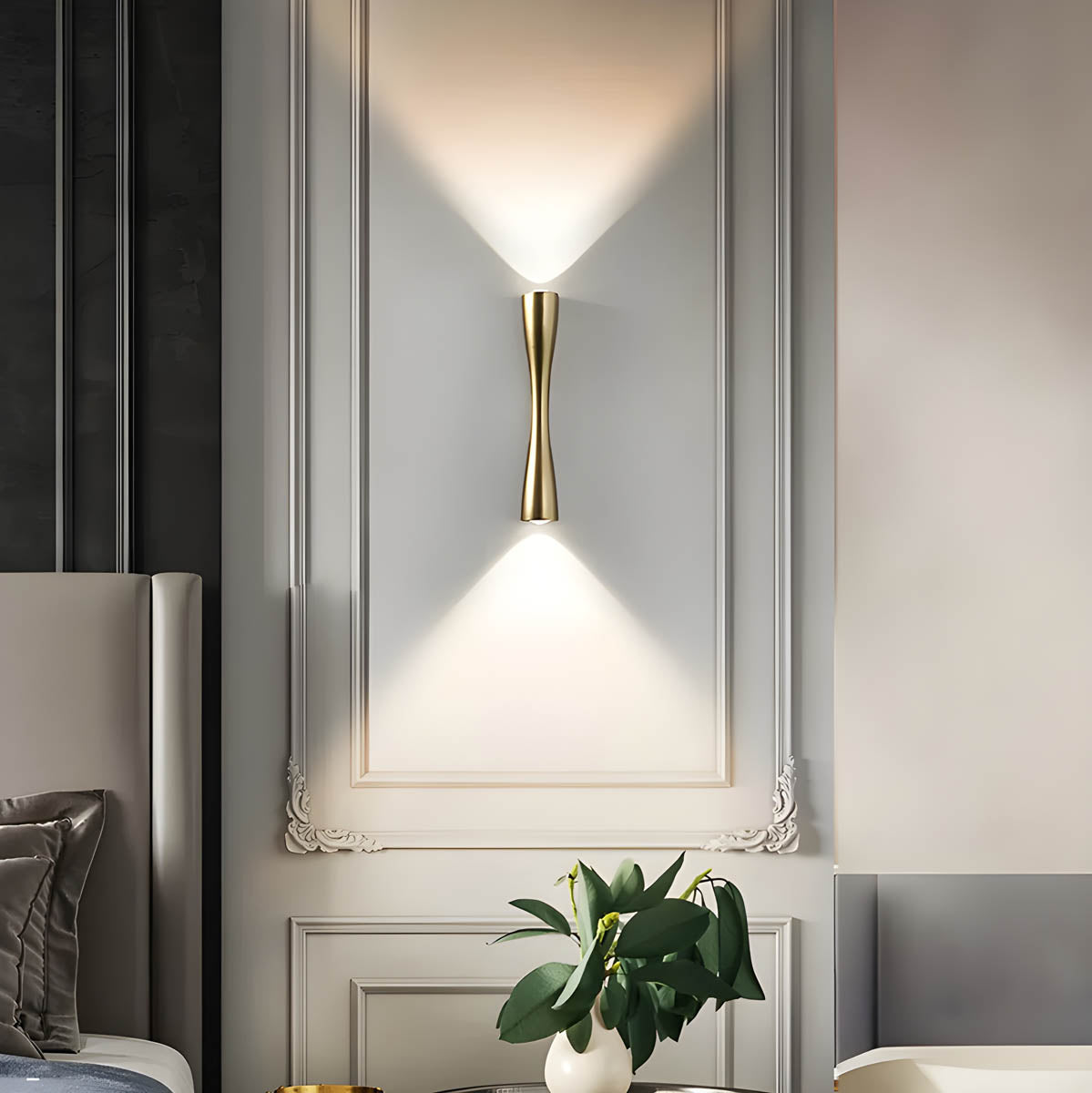 Kestrel Hour Hourglass Aluminum Wall Sconce — gallery image 2