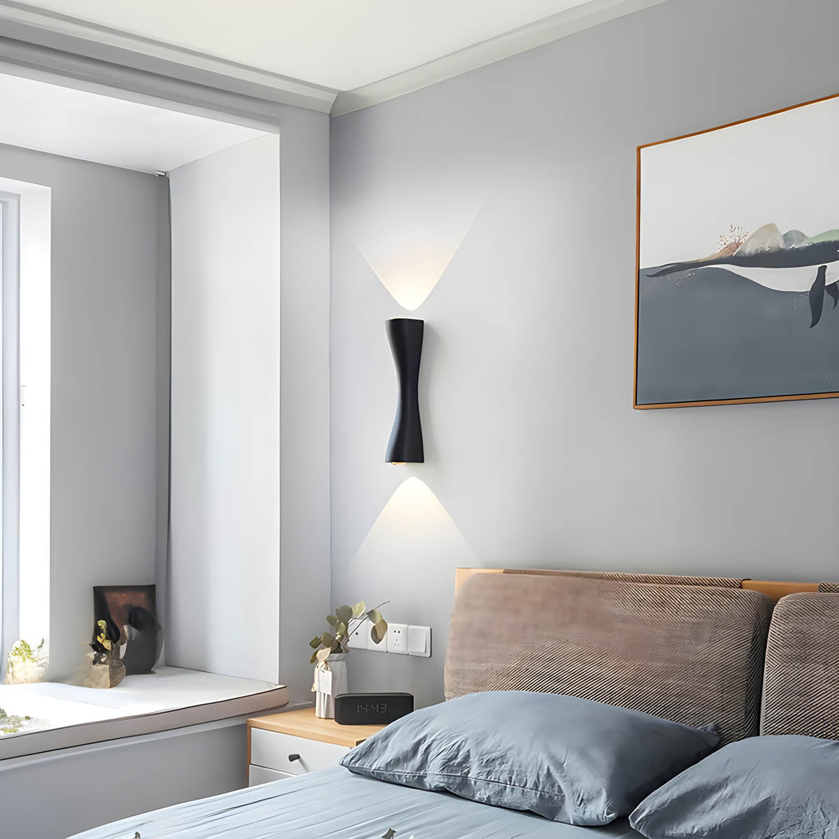 Kestrel Hour Hourglass Aluminum Wall Sconce — gallery image 7