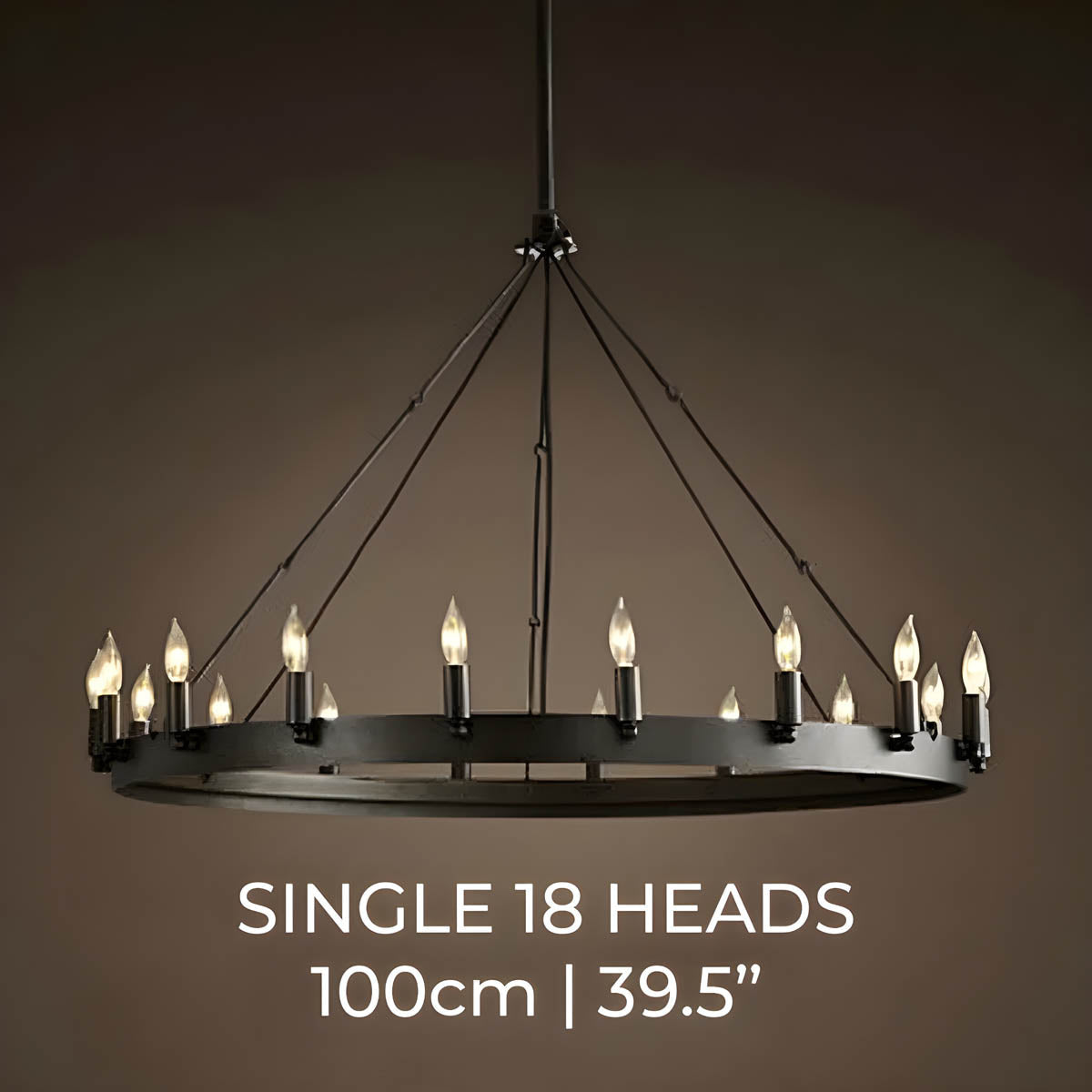 Lindenwood Cove Iron Chandelier — gallery image 17