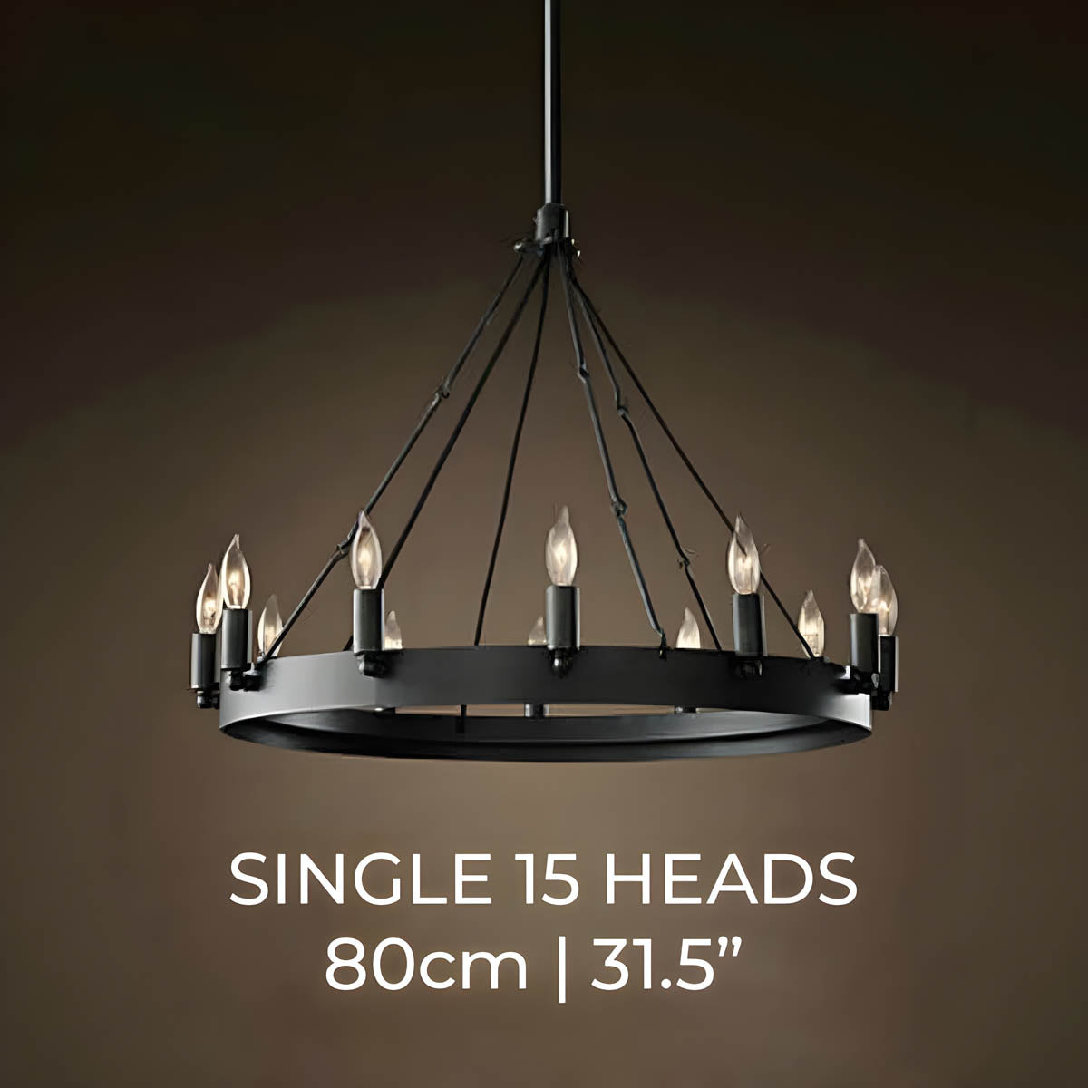 Lindenwood Cove Iron Chandelier — gallery image 16