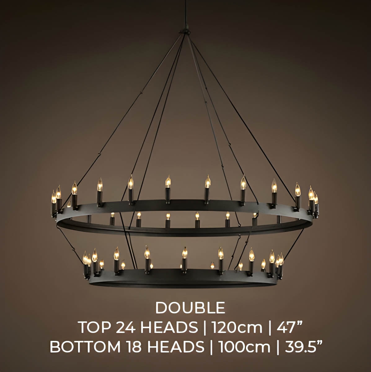Lindenwood Cove Iron Chandelier — gallery image 7