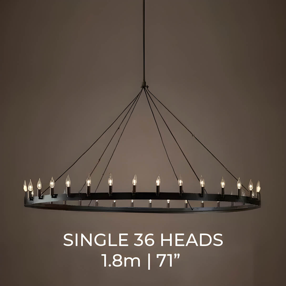 Lindenwood Cove Iron Chandelier — gallery image 20