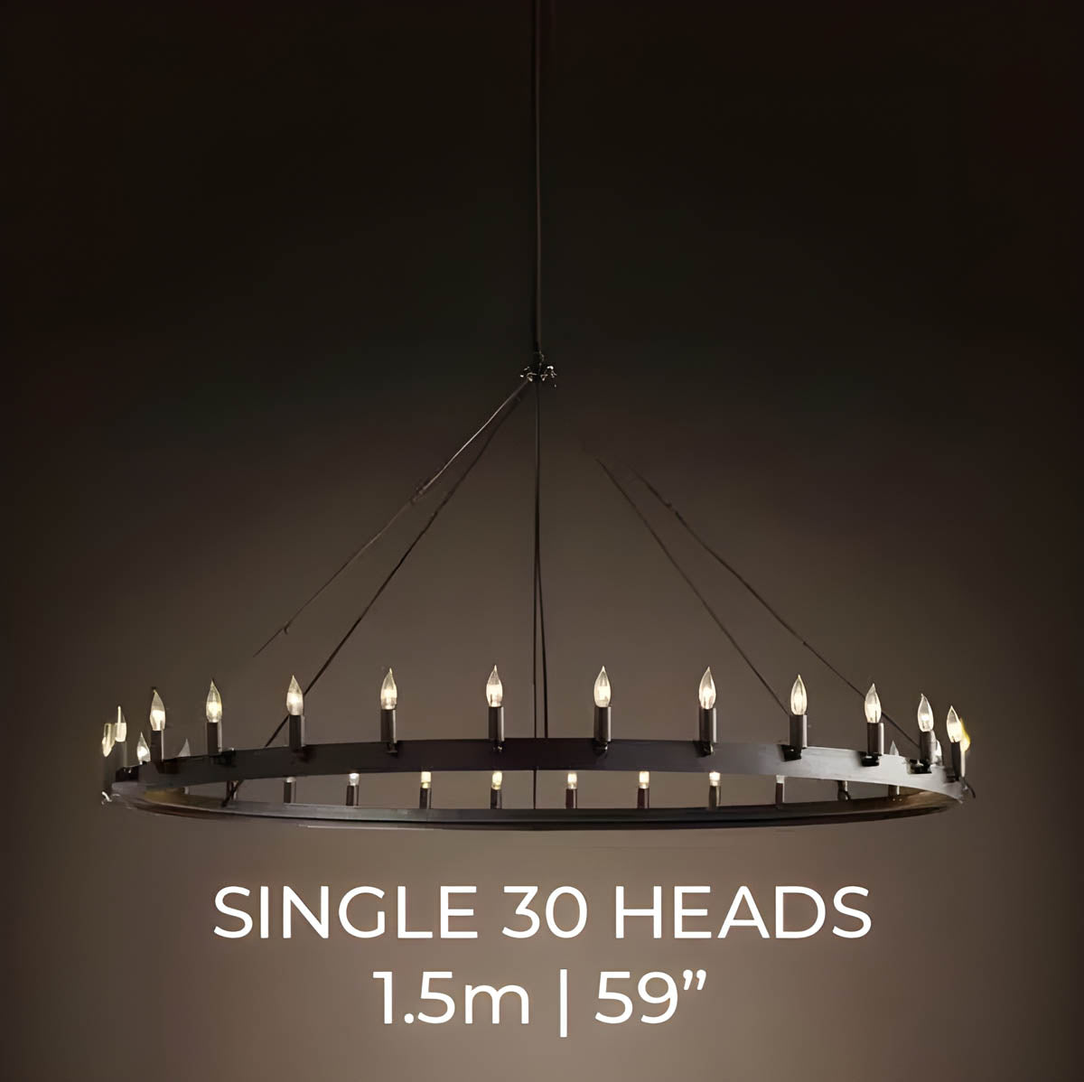 Lindenwood Cove Iron Chandelier — gallery image 25