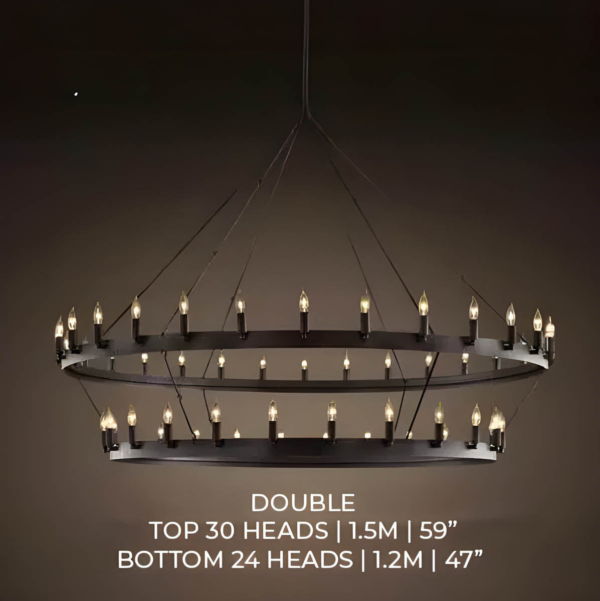 Lindenwood Cove Iron Chandelier — gallery image 30