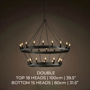 Lindenwood Cove Iron Chandelier — gallery image 29