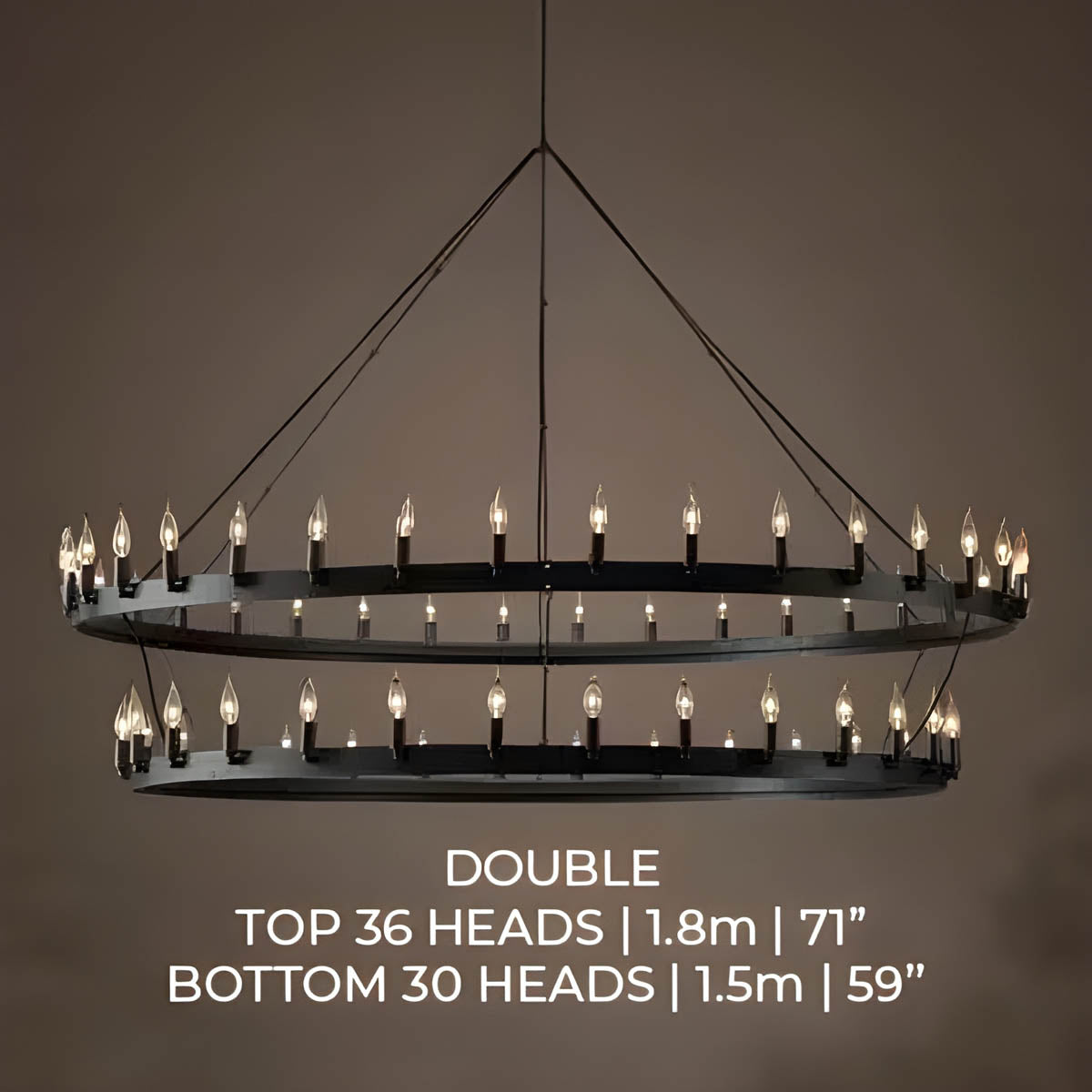 Lindenwood Cove Iron Chandelier — gallery image 31