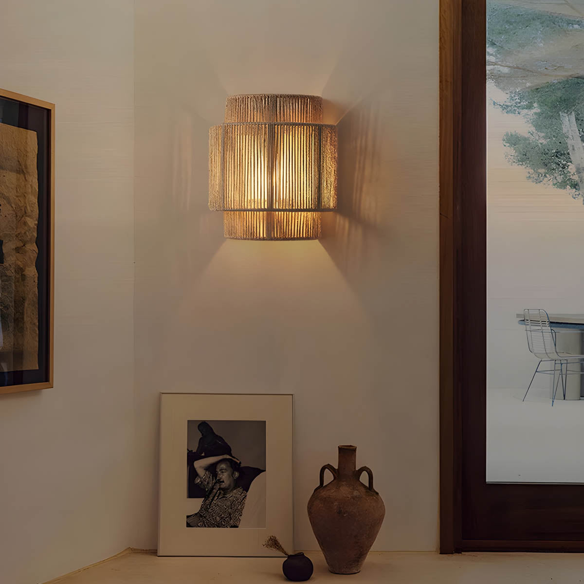 Bracken Weave Rope Wall Sconce — gallery image 6