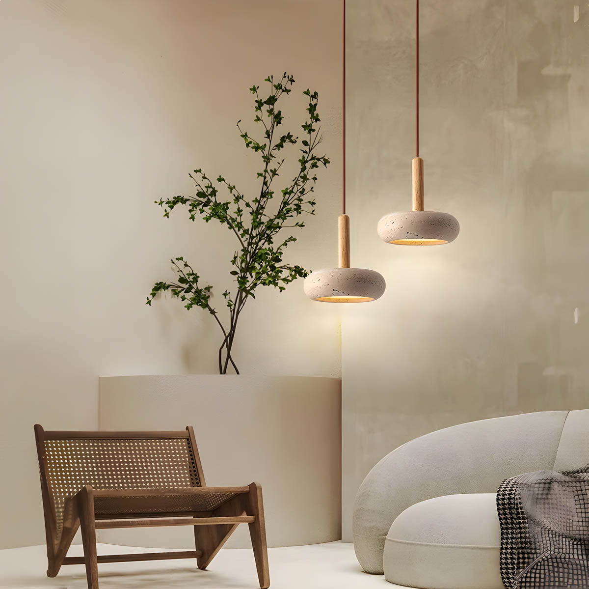 Waverley Cove Travertine Pendant Light — gallery image 8