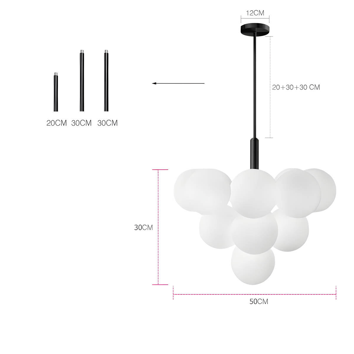 Asterwood Cove Glass Chandelier — gallery image 8