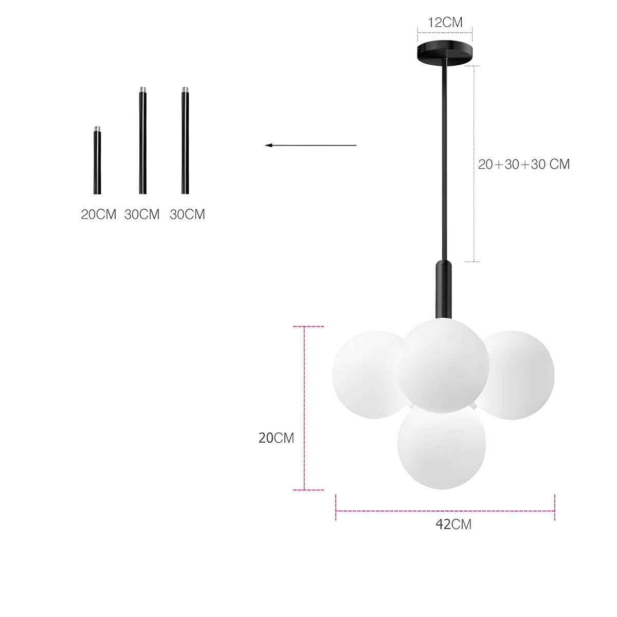 Asterwood Cove Glass Chandelier — gallery image 7