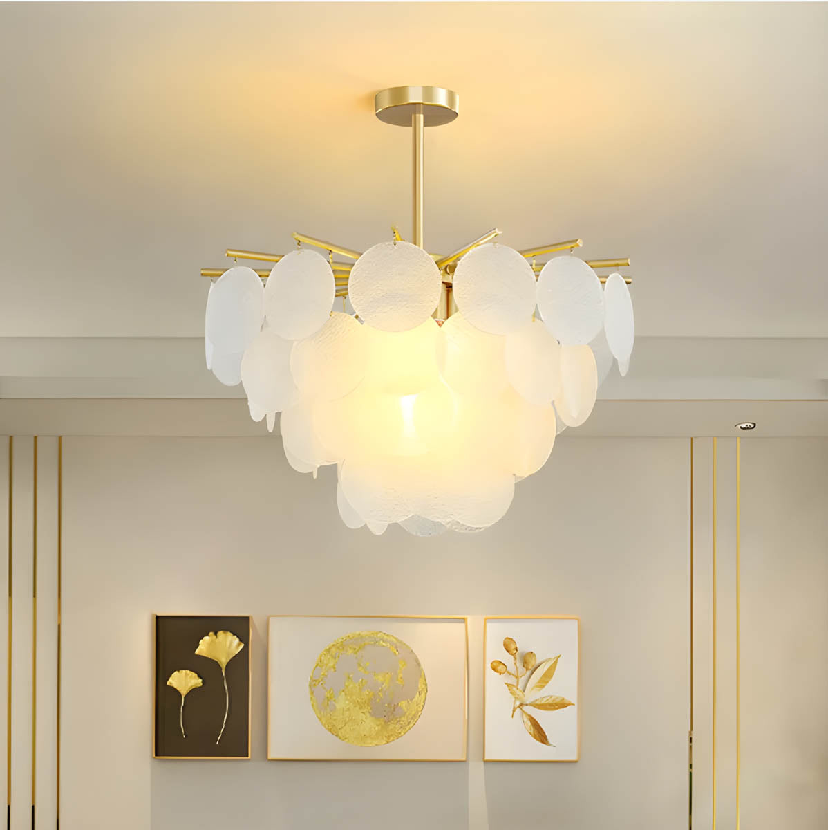 Laurelwood Cove Glass Chandelier — gallery image 5