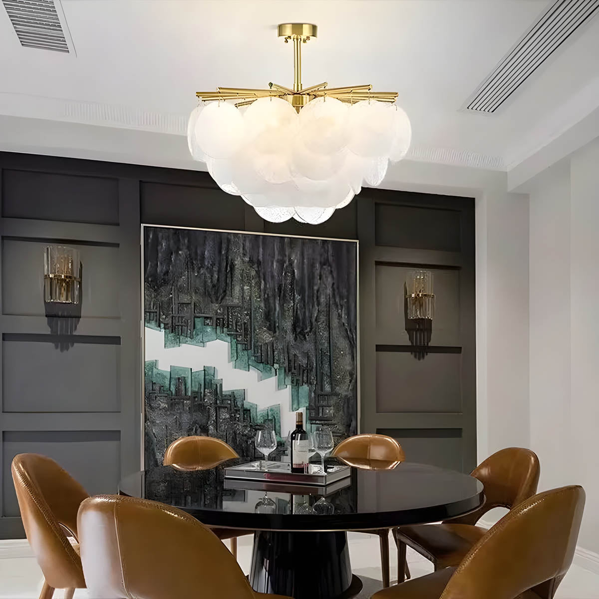 Laurelwood Cove Glass Chandelier — gallery image 2