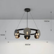 Riverton Cove Glass Chandelier — gallery image 11