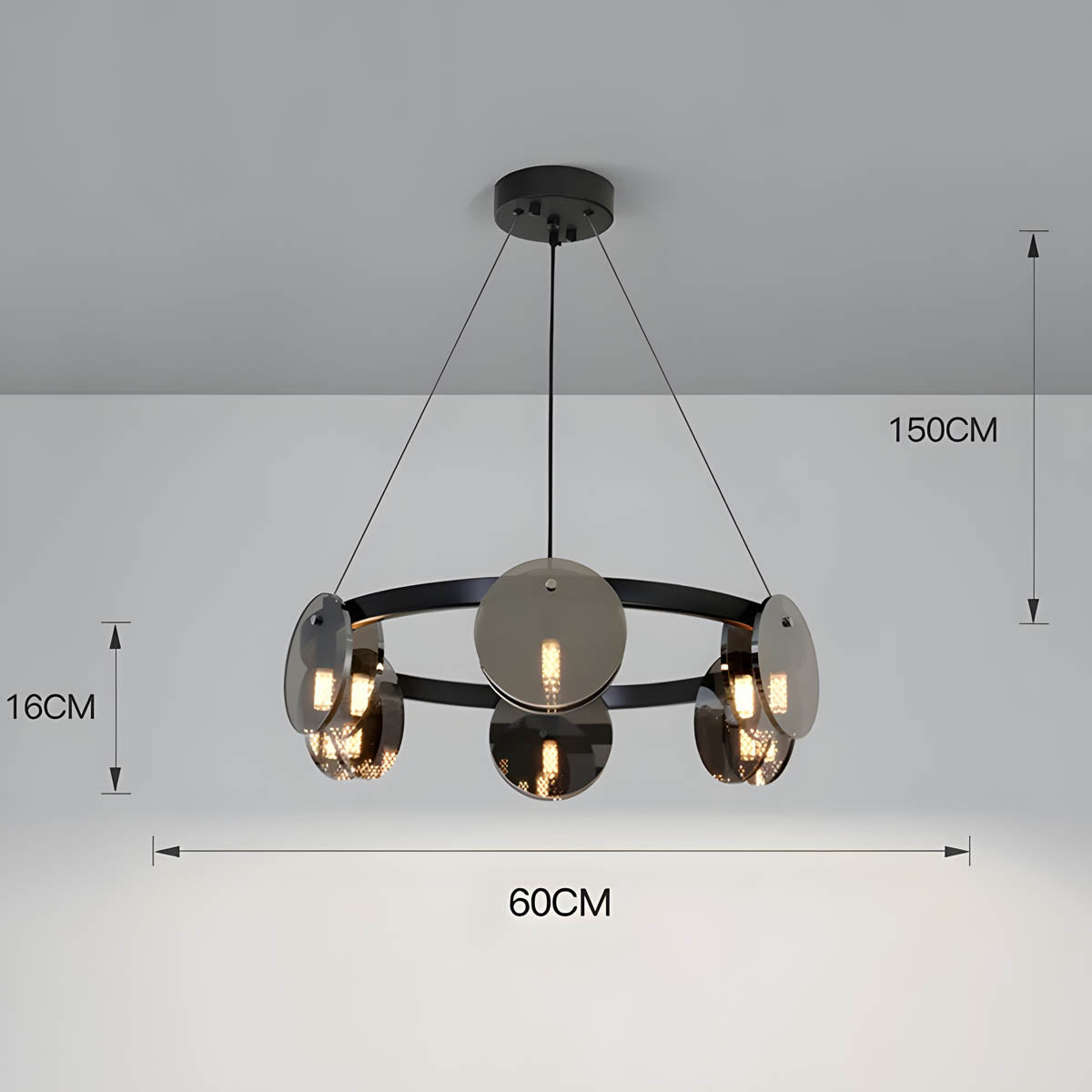 Riverton Cove Glass Chandelier — gallery image 11