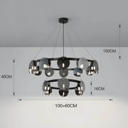 Riverton Cove Glass Chandelier — gallery image 14