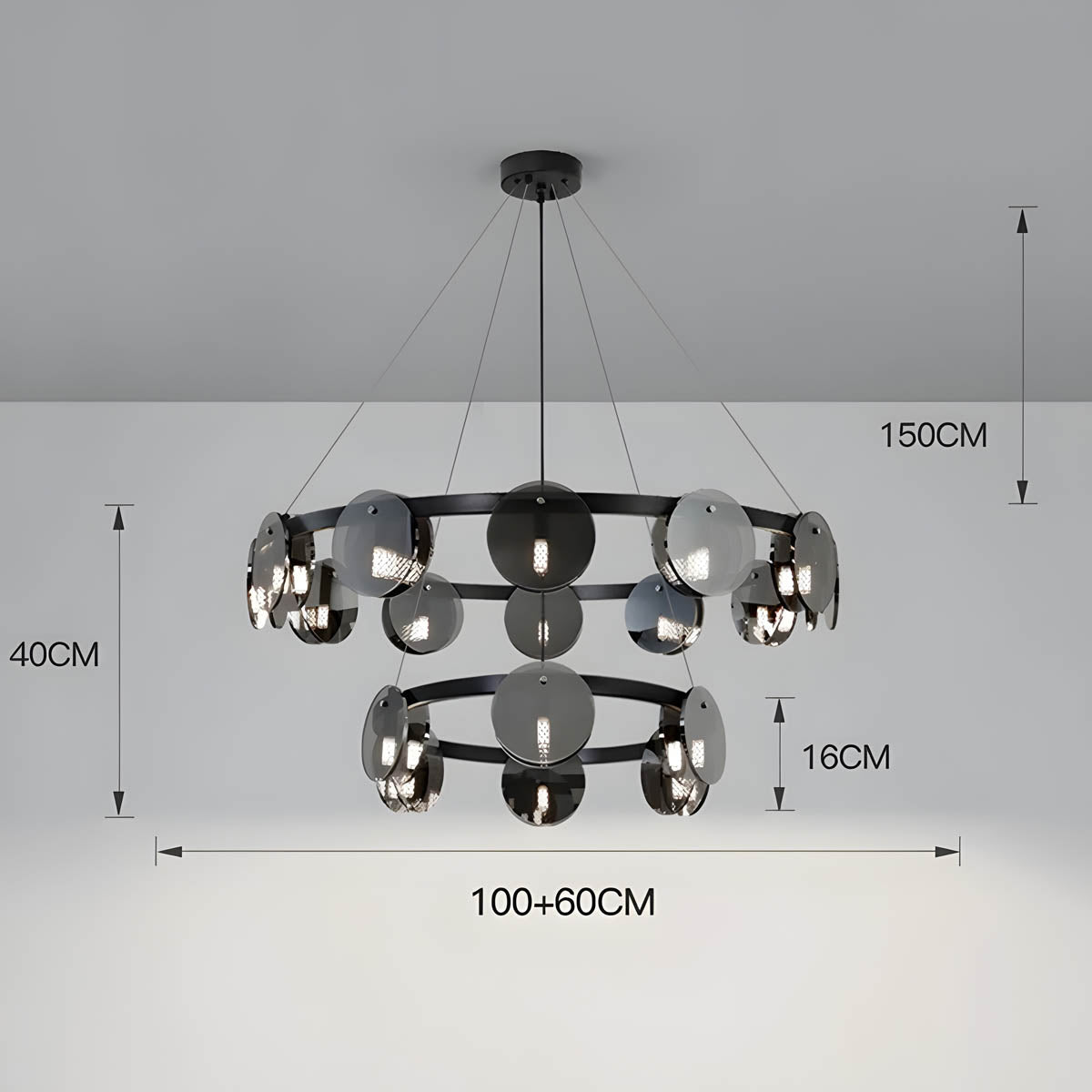 Riverton Cove Glass Chandelier — gallery image 14