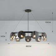 Riverton Cove Glass Chandelier — gallery image 13