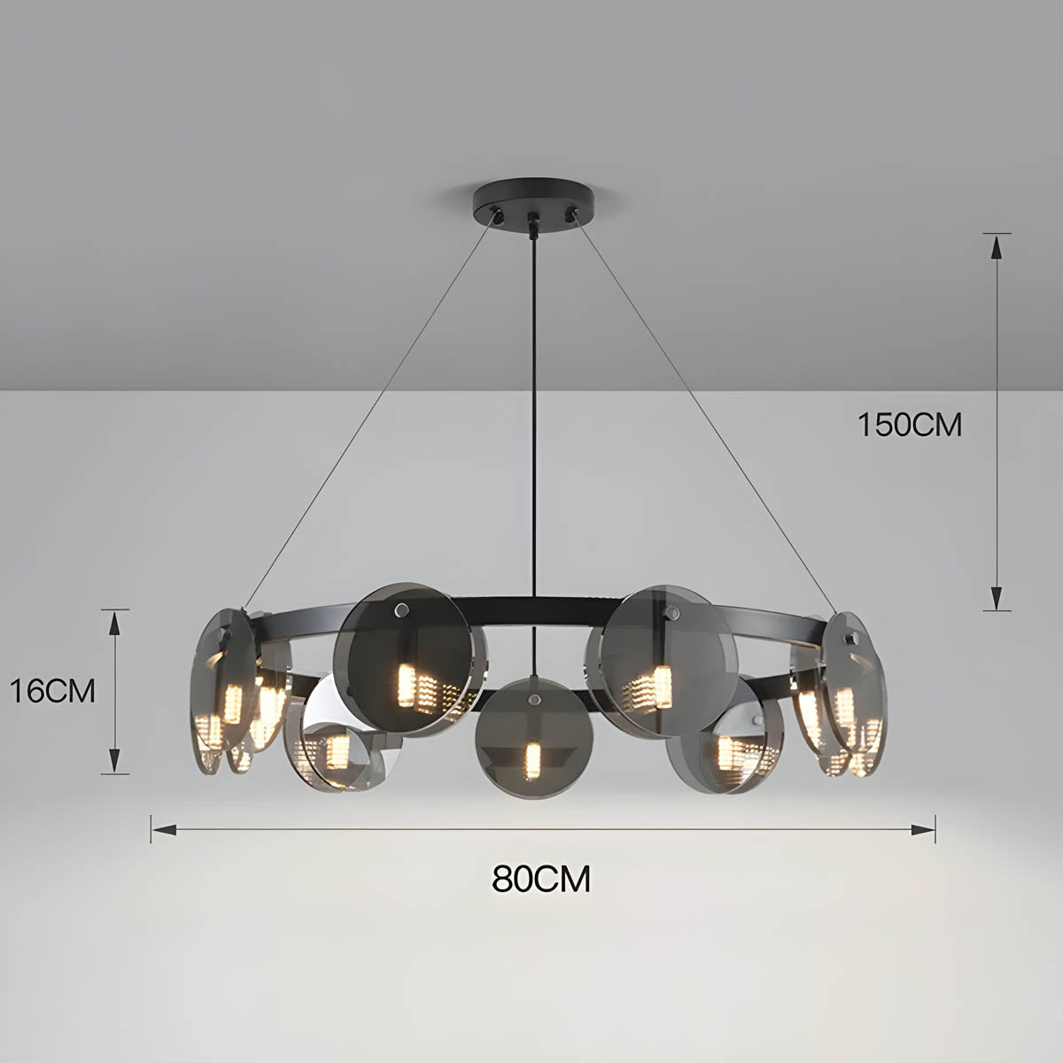 Riverton Cove Glass Chandelier — gallery image 13
