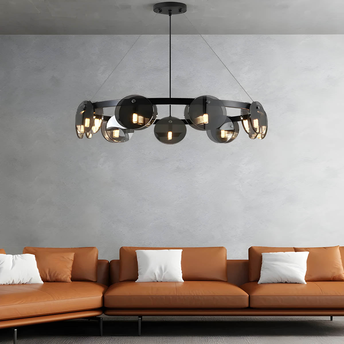 Riverton Cove Glass Chandelier — gallery image 6