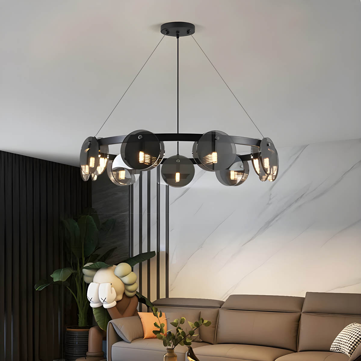 Riverton Cove Glass Chandelier — gallery image 8