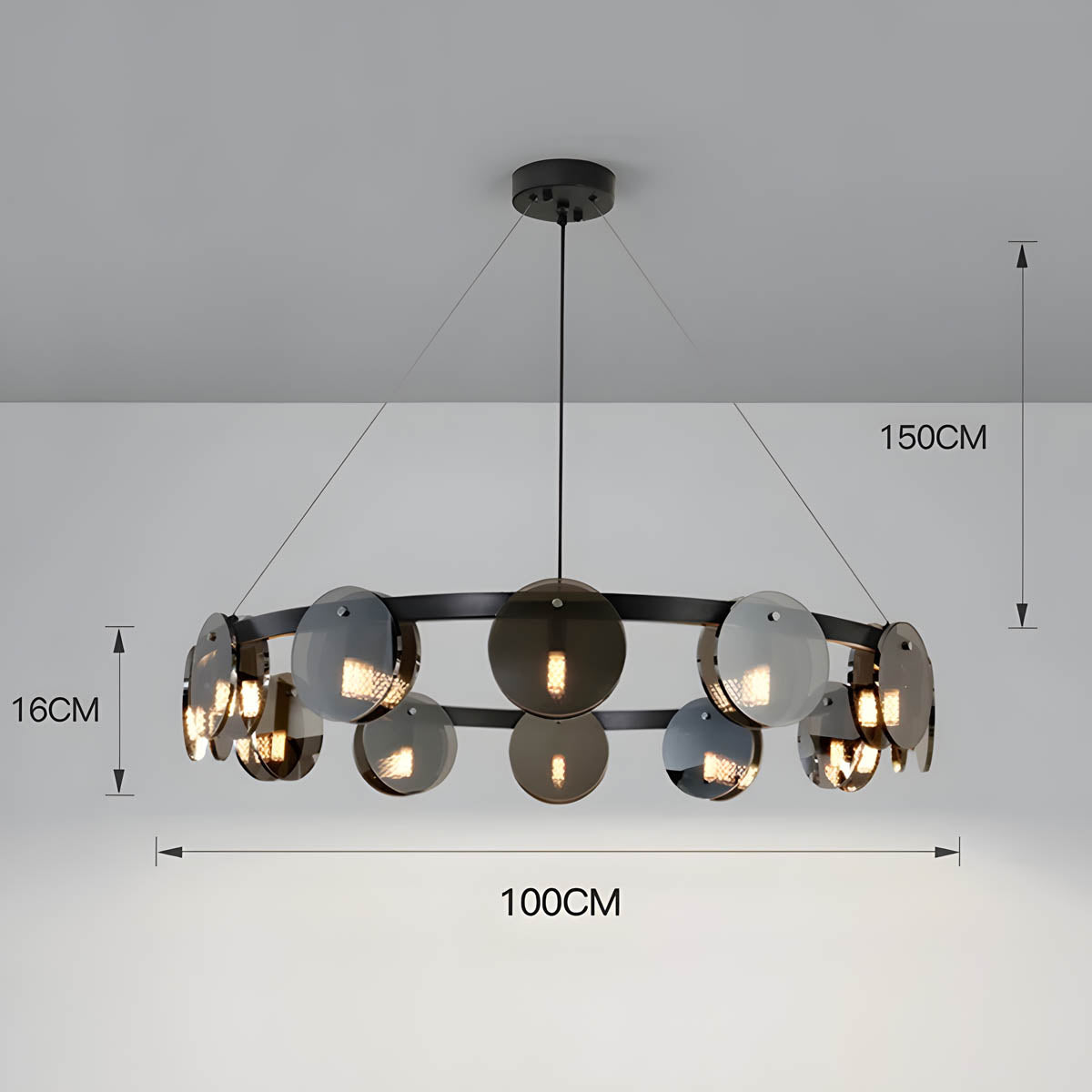 Riverton Cove Glass Chandelier — gallery image 12