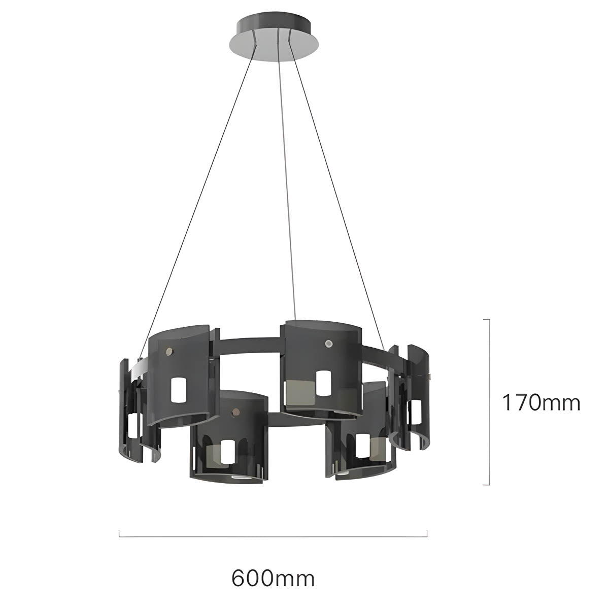 Brookfield Cove Glass Chandelier — gallery image 12