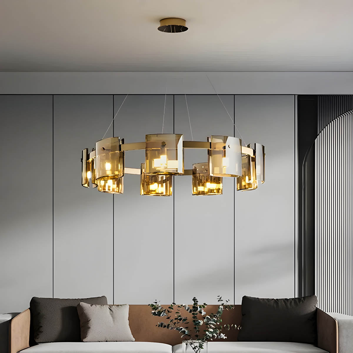 Brookfield Cove Glass Chandelier — gallery image 5