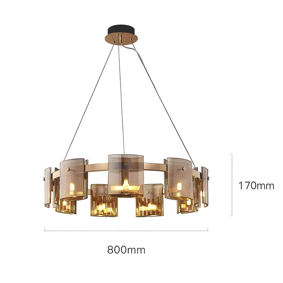 Brookfield Cove Glass Chandelier — gallery image 16