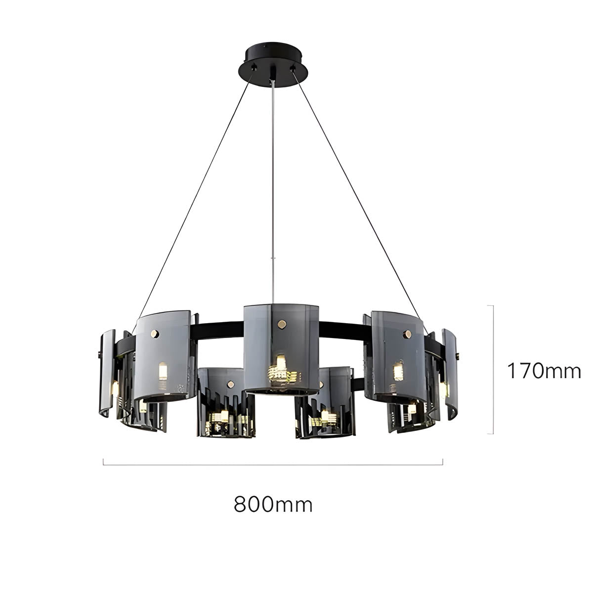 Brookfield Cove Glass Chandelier — gallery image 11
