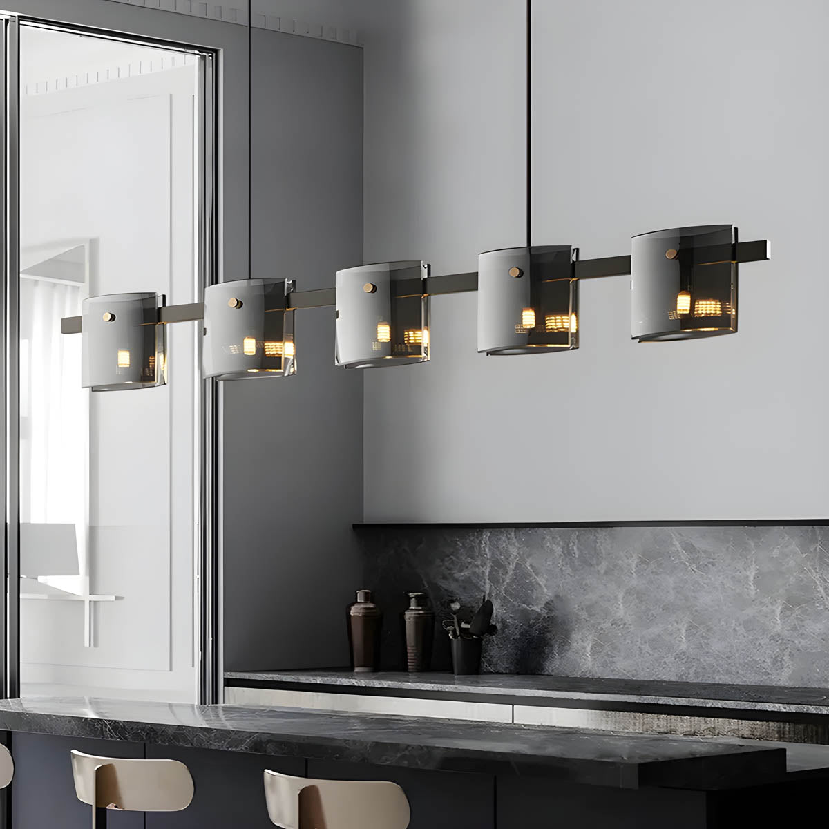 Brookfield Cove Glass Chandelier — gallery image 4