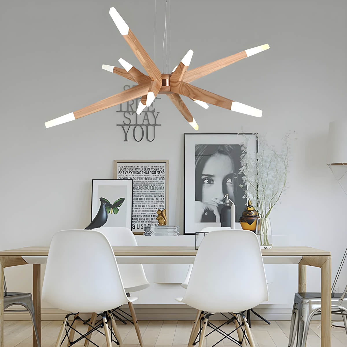 Wildwood Cove Wood Chandelier — gallery image 11