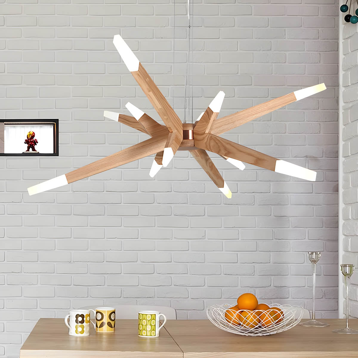 Wildwood Cove Wood Chandelier — gallery image 6