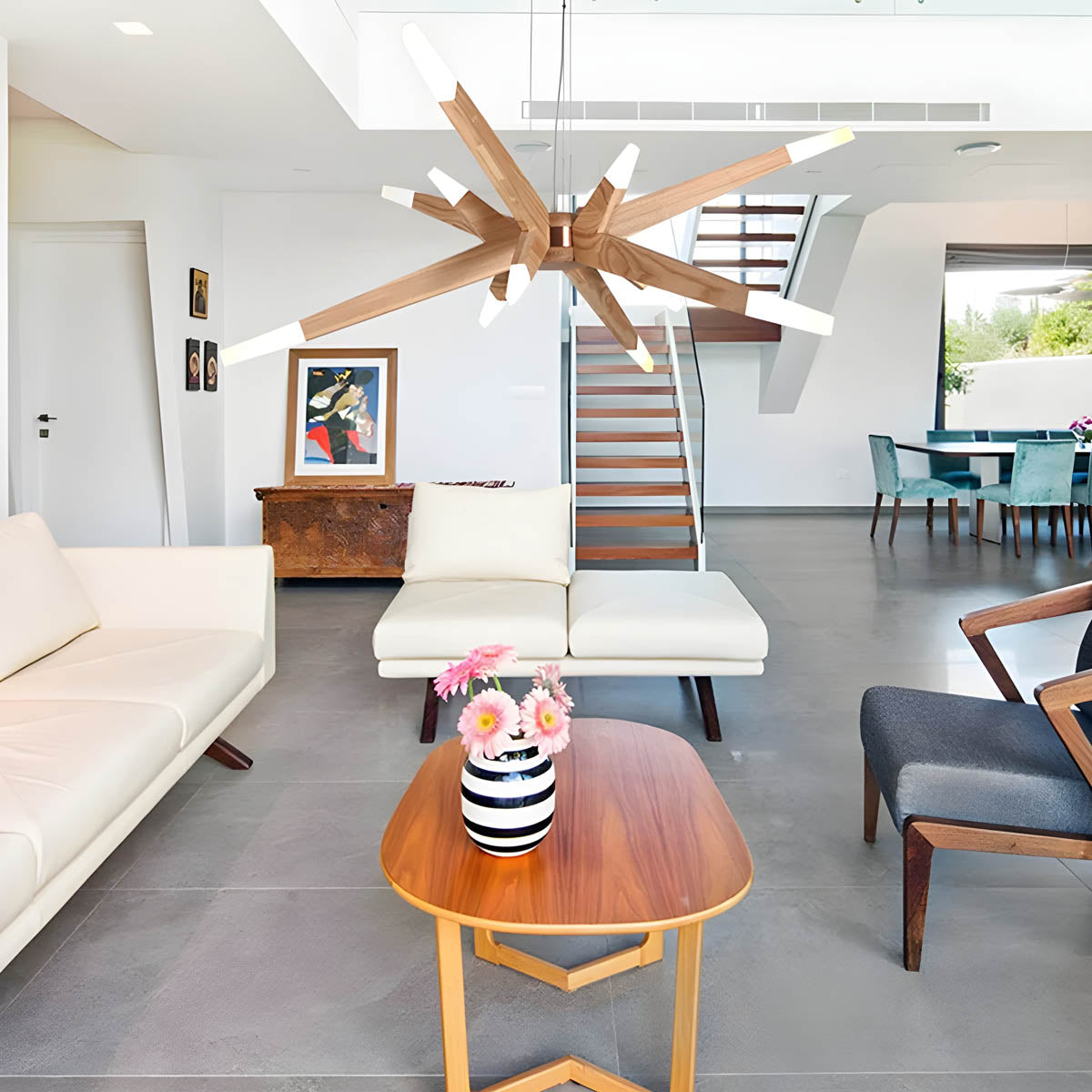 Wildwood Cove Wood Chandelier — gallery image 10