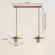 Linden Quarry Travertine Wood Pendant Light — gallery image 16