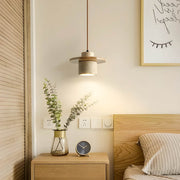 Linden Quarry Travertine Wood Pendant Light — gallery image 6