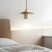 Linden Quarry Travertine Wood Pendant Light — gallery image 11