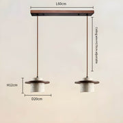 Linden Quarry Travertine Wood Pendant Light — gallery image 15