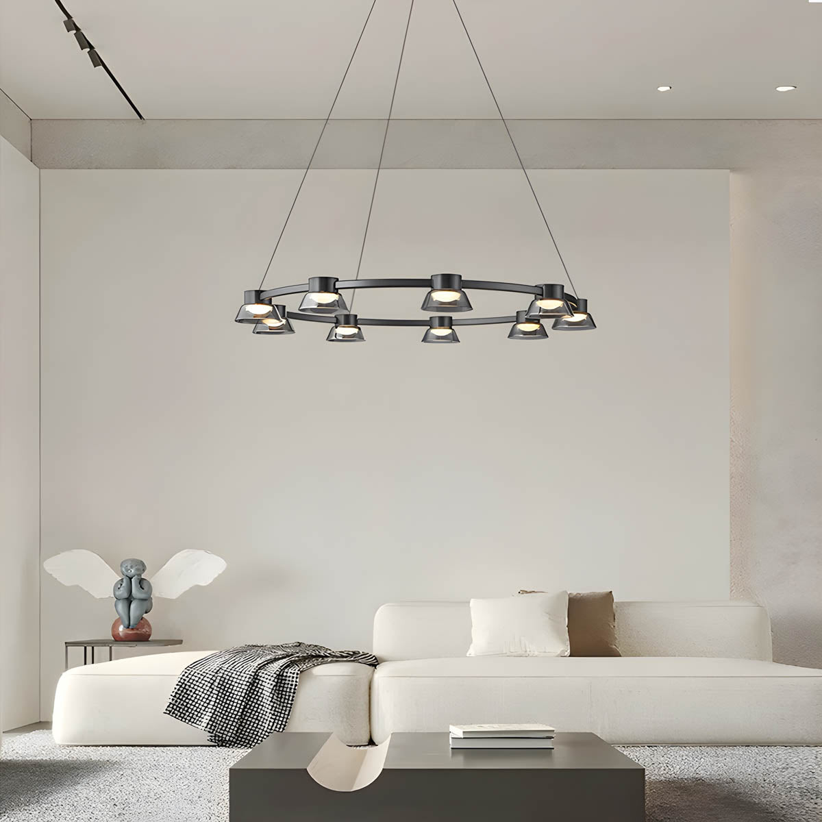 Briarley Cove Glass Chandelier — gallery image 9