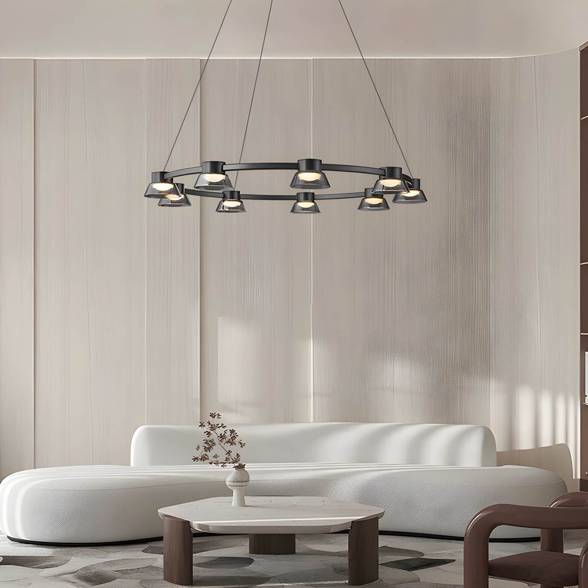 Briarley Cove Glass Chandelier — gallery image 3