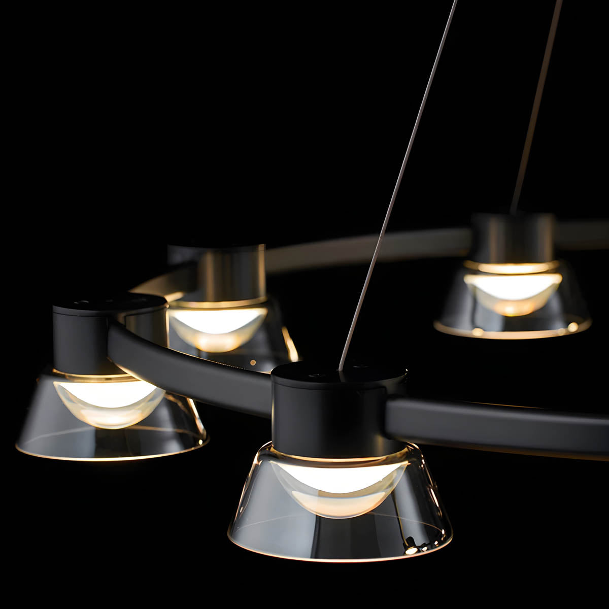 Briarley Cove Glass Chandelier — gallery image 7